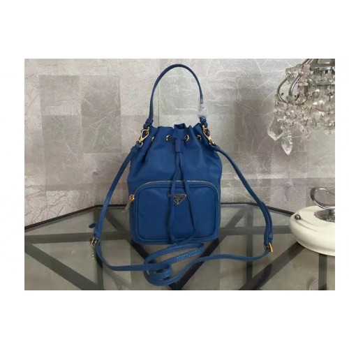 Prada 1N1864 Tessuto Nylon Sling Bag in Blue Nylon