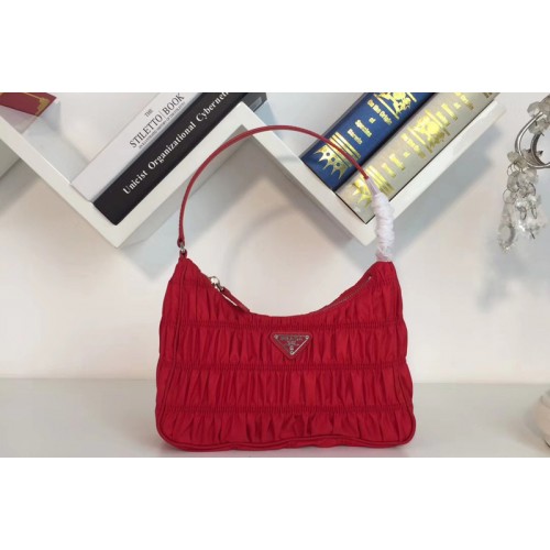 Prada 1NE204 Nylon and Saffiano leather mini bag Red Nylon
