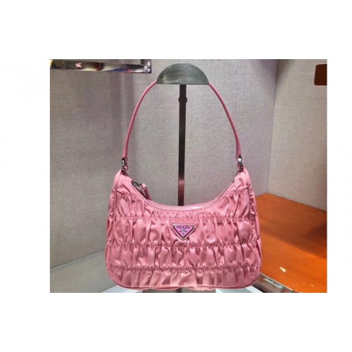 Prada 1NE204 Nylon and Saffiano leather mini bags Pink Nylon