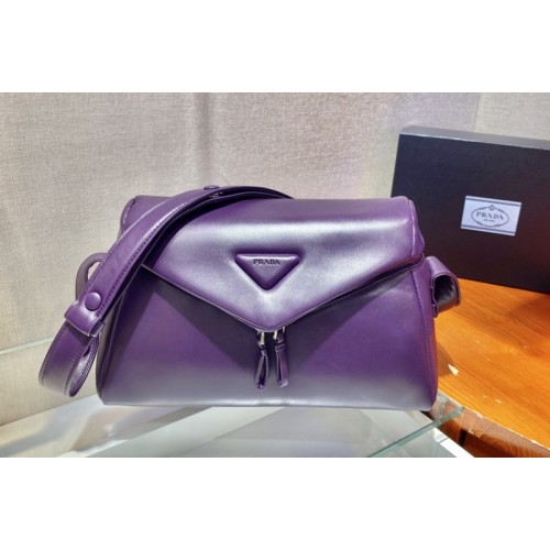 Prada 1BC165 Padded nappa leather Prada Signaux bag in Purple nappa leather
