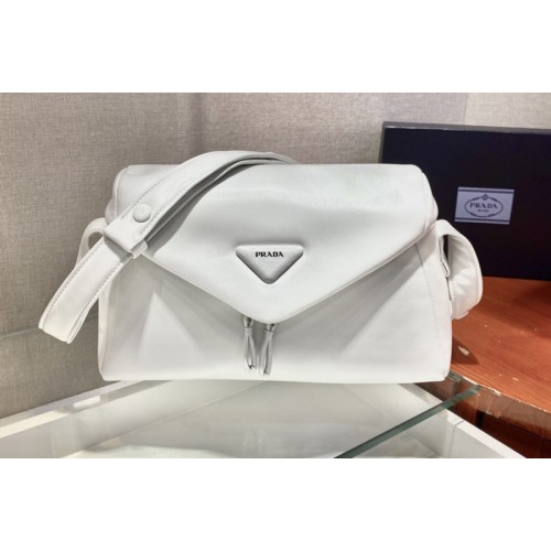 Prada 1BC165 Padded nappa leather Prada Signaux bag in White nappa leather