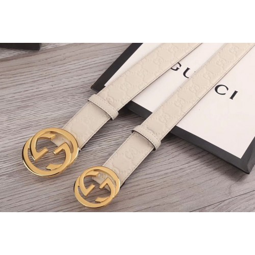 Gucci 34mm 38mm Signature leather belts White Gucci 34mm 38mm Signature leather belts White