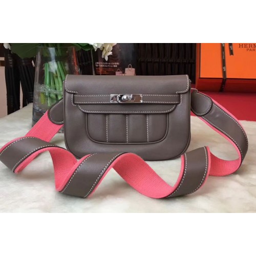 Hermes Berline 20cm Original Swift Leather Bags Elephant grey