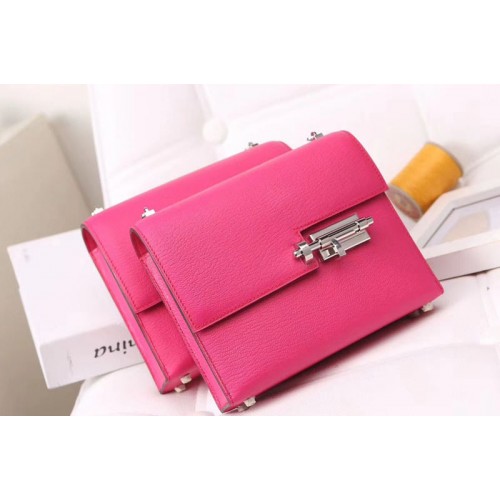 Hermes mini Chevre verrou 18cm shoulder Bag Original Togo Leather Peach