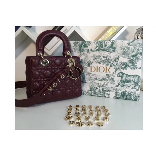 Dior M0538 My ABCDior Lambskin Bags Purple Lambskin Leather