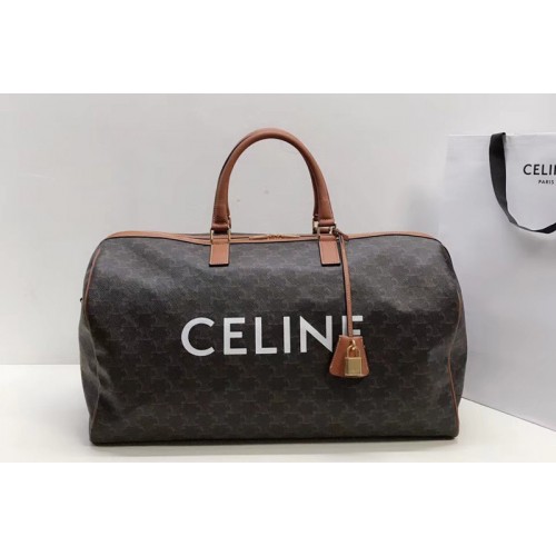 Celine LARGE VOYAGE BAG IN TRIOMPHE CANVAS