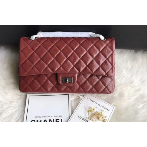 Chanel Flap Original Leather 30226 Bags Red Silver Chain