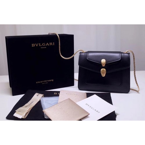 Alexander Wang x Bvlgari Crossbody Bags Black Smooth Calf Leather