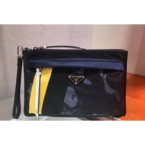 Prada 2NH007 Nylon pouch Nylon and Saffiano leather
