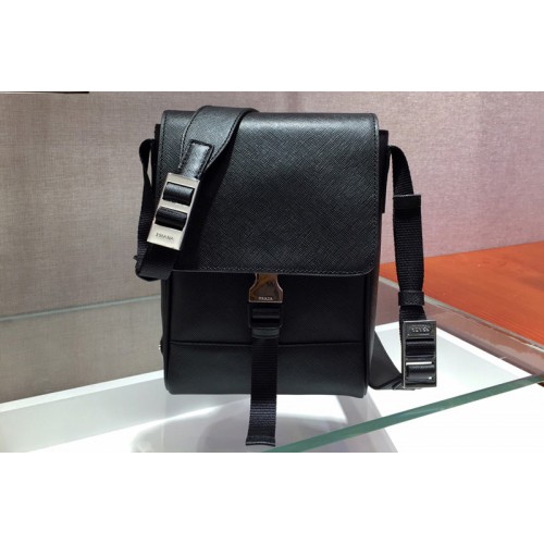 Prada 2VD019 Saffiano Leather Cross-Body Bag in Black Saffiano Leather