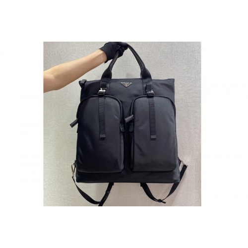 Prada 2VG053 Nylon Tote Bag in Black Nylon