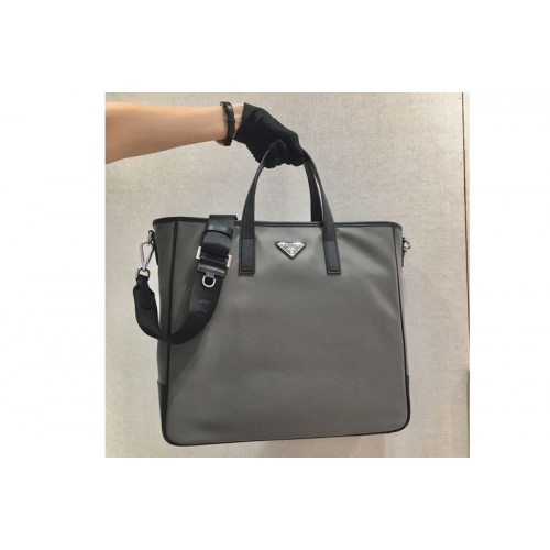 Prada 2VG064 Nylon Tote Bag Gray Nylon