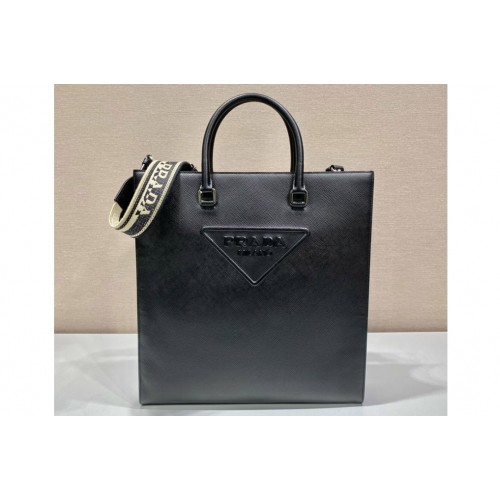 Prada 2VG084 Saffiano leather Tote bag in Black Leahter