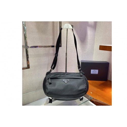 Prada 2VH994 Re-Nylon and Saffiano leather shoulder bag in Black Nylon