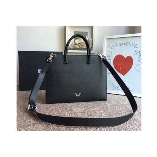 Prada 2VN006B Saffiano leather briefcase Black Saffiano Cuir leather