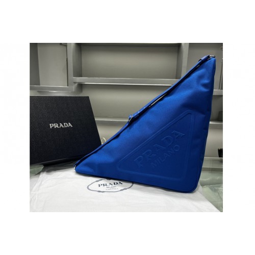 Prada 2VY007 Canvas Prada Triangle bag on Blue Fabric