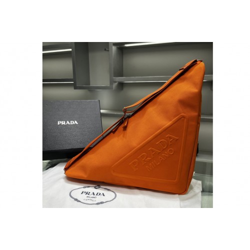 Prada 2VY007 Canvas Prada Triangle bag on Orange Fabric