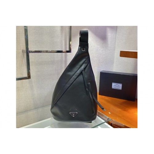 Prada 2VZ092 Leather backpack in Black Leather