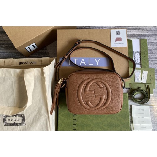 Gucci Soho small leather disco bag in Brown Leather