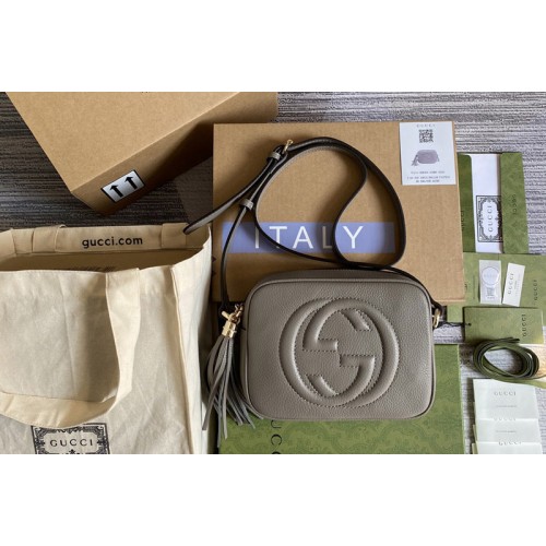 Gucci Soho small leather disco bag in Gray Leather