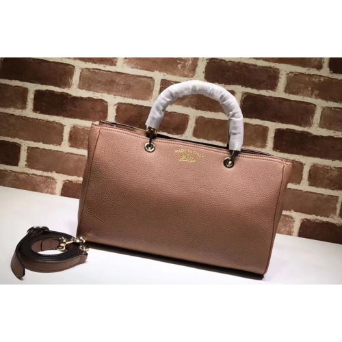 Gucci Bamboo Tote Bags Grainy Calf Leather Pink Gucci Bamboo Tote Bags Grainy Calf Leather Pink