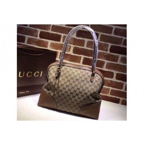 Gucci Bree Original Canvas Shoulder Bag Brown