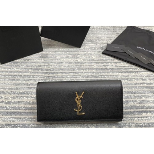 YSL Kate Clutch IN Black Grain De Poudre Embossed Leather