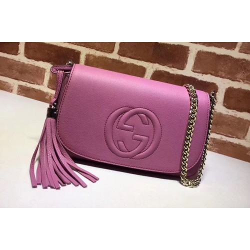 Gucci Soho Leather Shoulder Bag Rose Gucci Soho Leather Shoulder Bag Rose