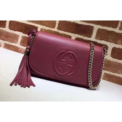 Gucci Soho Original Leather Shoulder Bag Red