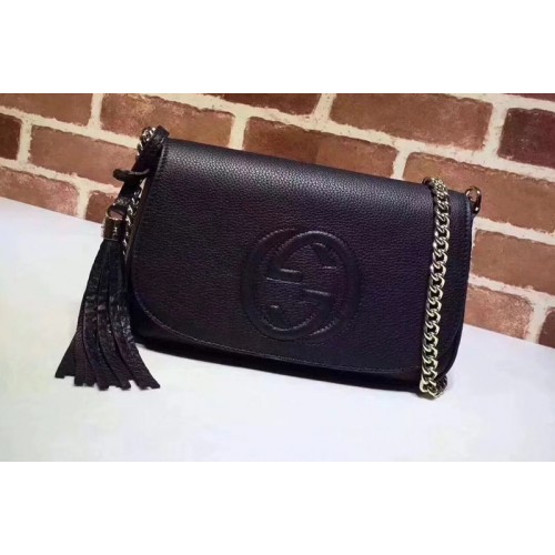 Gucci Soho Original Leather Shoulder Bag Black Gucci Soho Original Leather Shoulder Bag Black