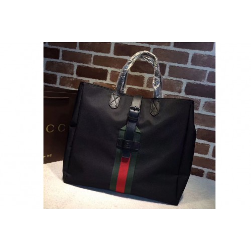 Gucci Techno Canvas Tote Shoulder Bag Black