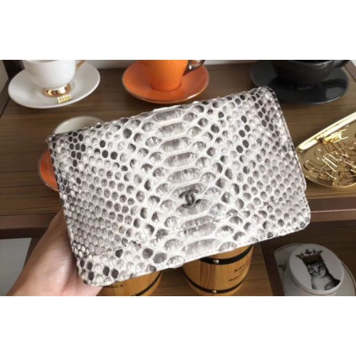 Chanel WOC Original Python Leather Flap Cross-body bags 33814 Grey