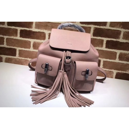 Gucci Bamboo Leather Backpack Pink