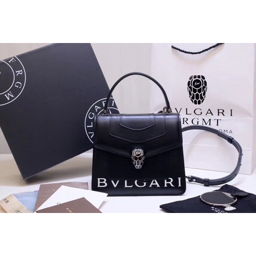 Bvlgari Serpenti Forever 38329 Crossbody Bags Black Calf Leather With Print