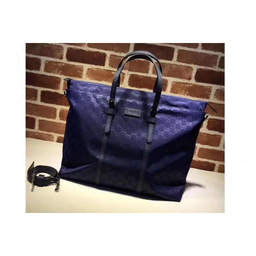 Gucci Nylon Guccissima Light Duffel Bag Blue