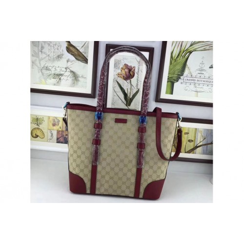 Gucci Canvas Guccissima Tote Bags Red