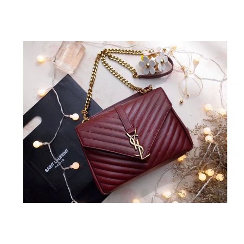 YSL Classic Medium Monogram College Bags Wine