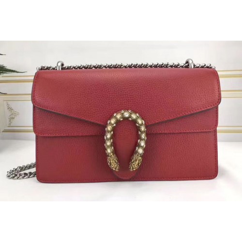 Gucci Dionysus Blooms Leather Shoulder Bag Red