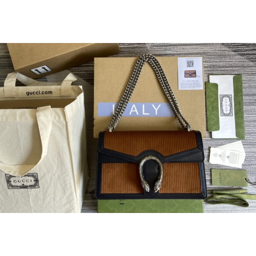 Gucci Dionysus small shoulder bag in Brown corduroy