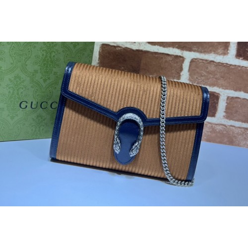 Gucci Dionysus mini chain bag in Brown corduroy