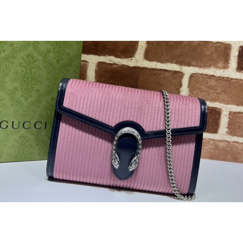 Gucci Dionysus mini chain bag in Pink corduroy