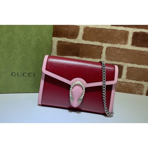 Gucci Dionysus mini chain bag in Burgundy Leather