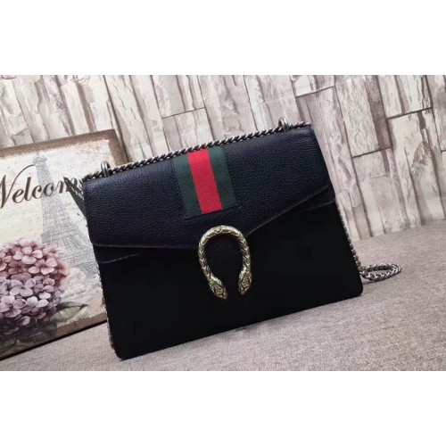 Gucci Dionysus Lichee Pattern Shoulder Bag Black