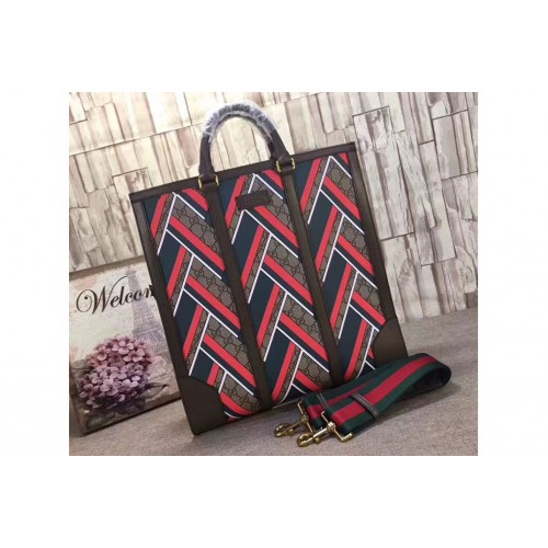 Gucci Tian Supreme Tote Bag Red