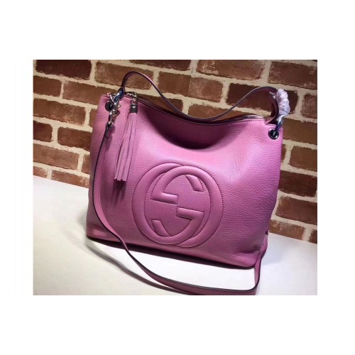 Gucci Soho Leather Hobo Bag Pink
