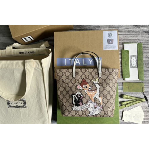 Gucci Supreme Childrens Tote Bag in Beige ebony Supreme canvas