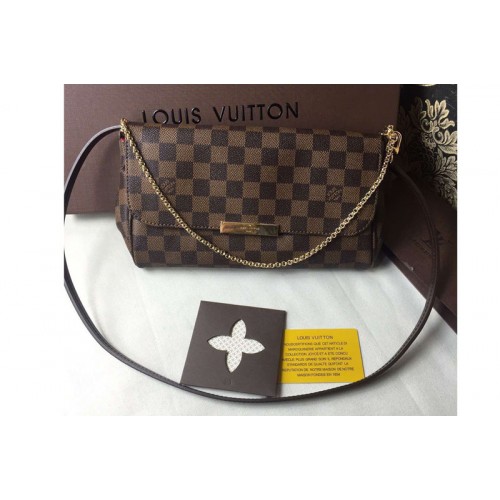 Louis Vuitton N41129 Favorite MM Bag in Damier Ebene Canvas