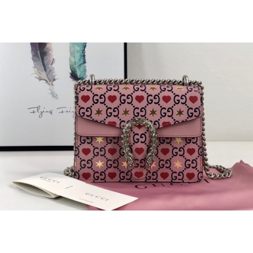 Gucci Dionysus leather mini bag in Blue Red Pink Leather