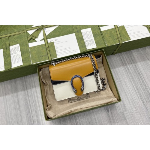 Gucci Dionysus mini leather bag in Burnt orange and white grainy leather