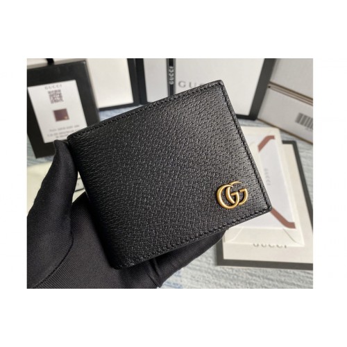 Gucci Marmont leather bi-fold wallet in Black metal-free tanned leather